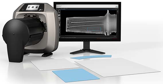 Computed Radiography scanner with imaging plates